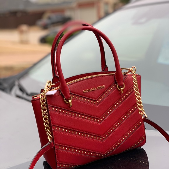 Michael kors studded small Ellis Conv satchel bag - Picture 2 of 8